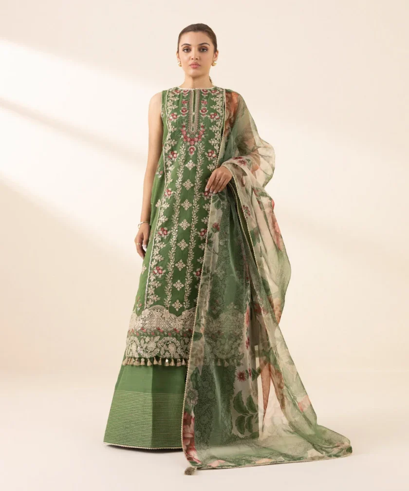 unstitched-3pc-embroidered-green-organza-dress-by-sapphire