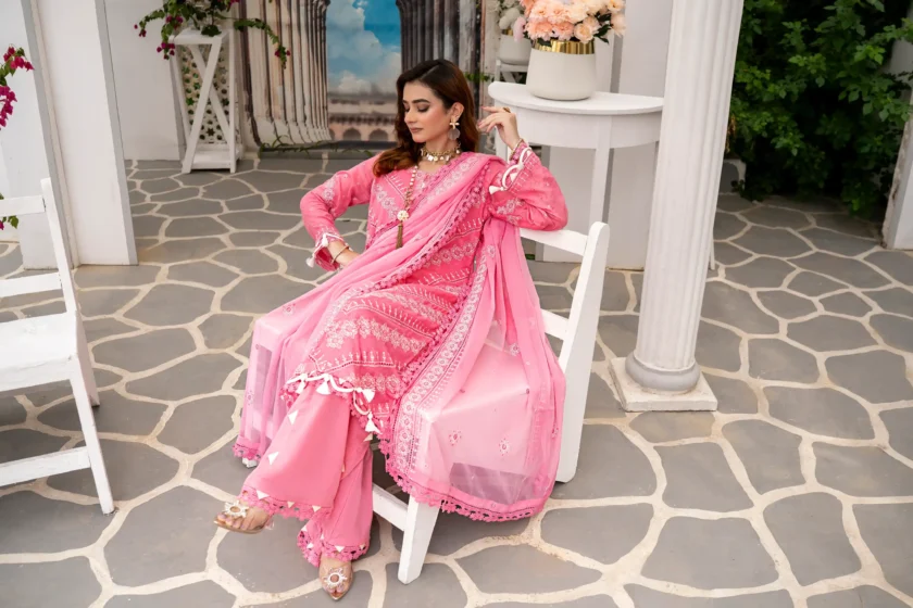 Unstitched 3PC Lawn Dress Gulbahar by Zainab Fazlani - Image 2