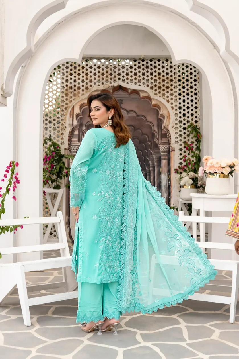 Unstitched 3PC Lawn Dress Zarminay by Zainab Fazlani - Image 4