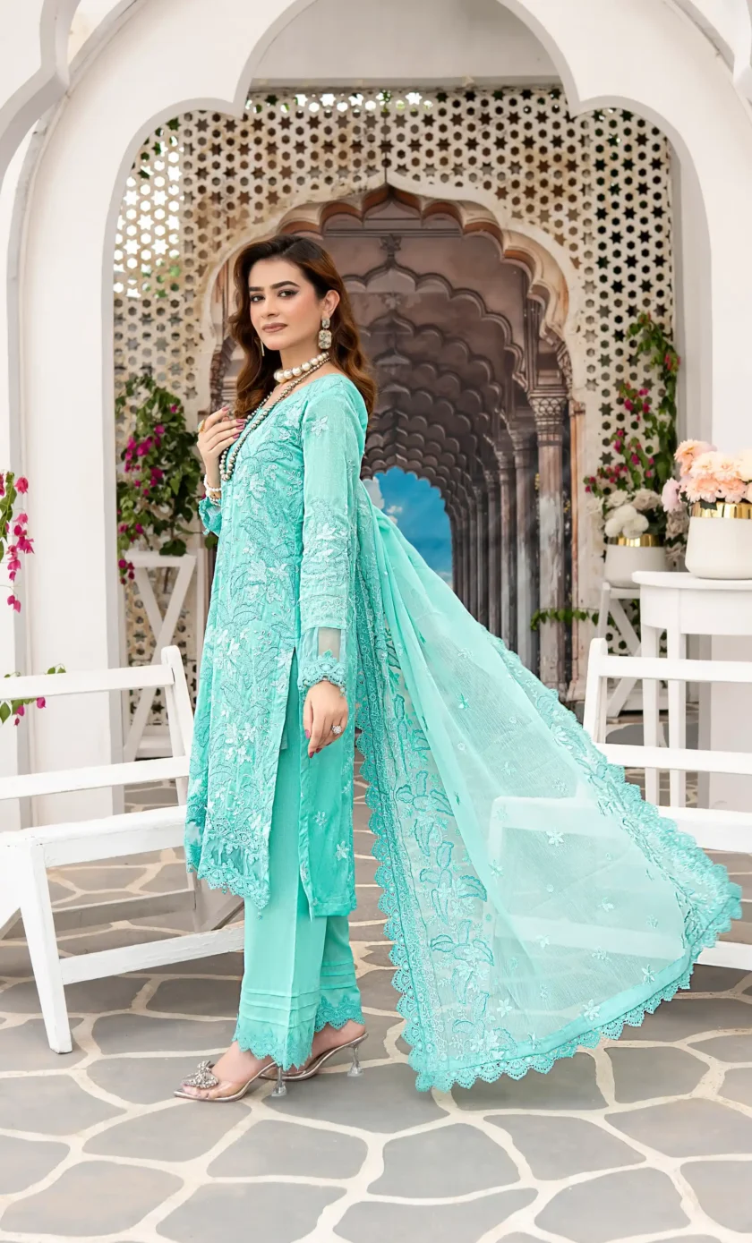Unstitched 3PC Lawn Dress Zarminay by Zainab Fazlani - Image 5