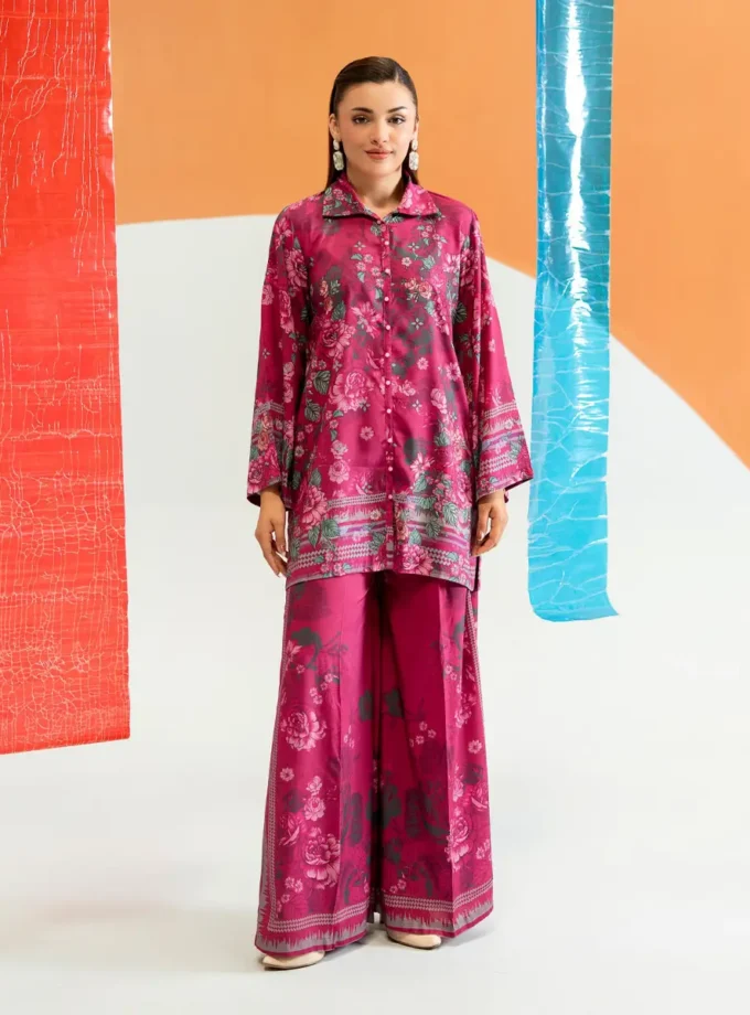 Unstitched 2Pc Printed Bana Dora Linen Dress GullJee Echo101