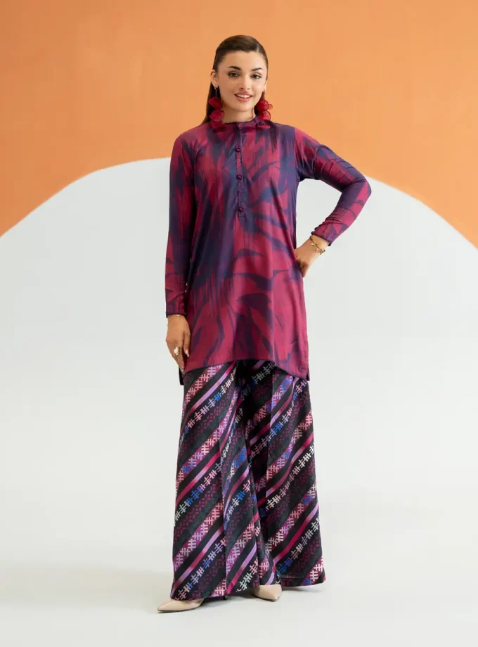 Unstitched 2Pc Printed Bana Dora Linen Dress GullJee Echo104