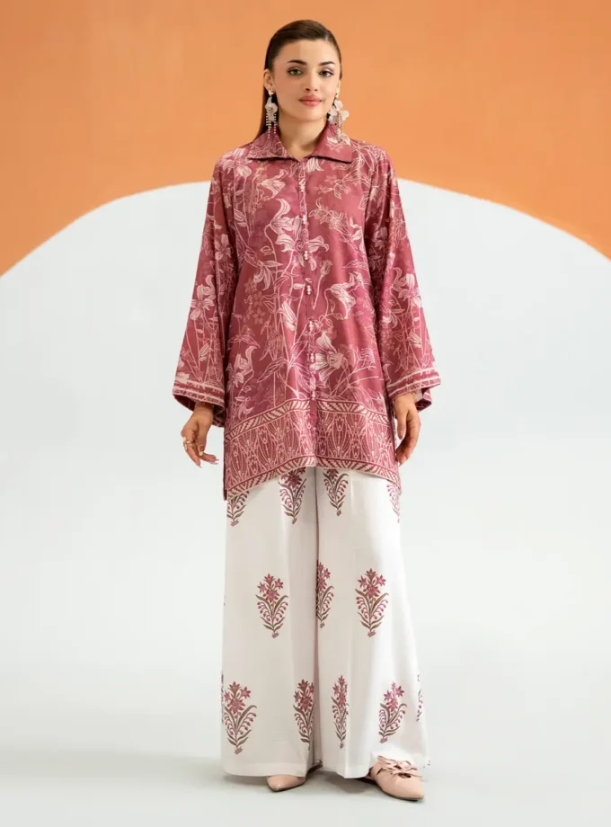 Unstitched 2Pc Printed Bana Dora Linen Dress GullJee Echo106