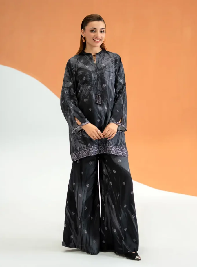 Unstitched 2Pc Printed Bana Dora Linen Dress GullJee Echo109