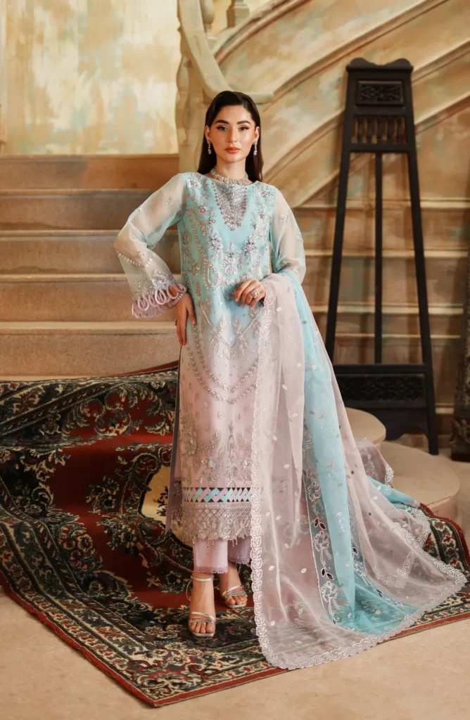 sachin and babi light blue dress Kids Birthday Frocks Online main image 1