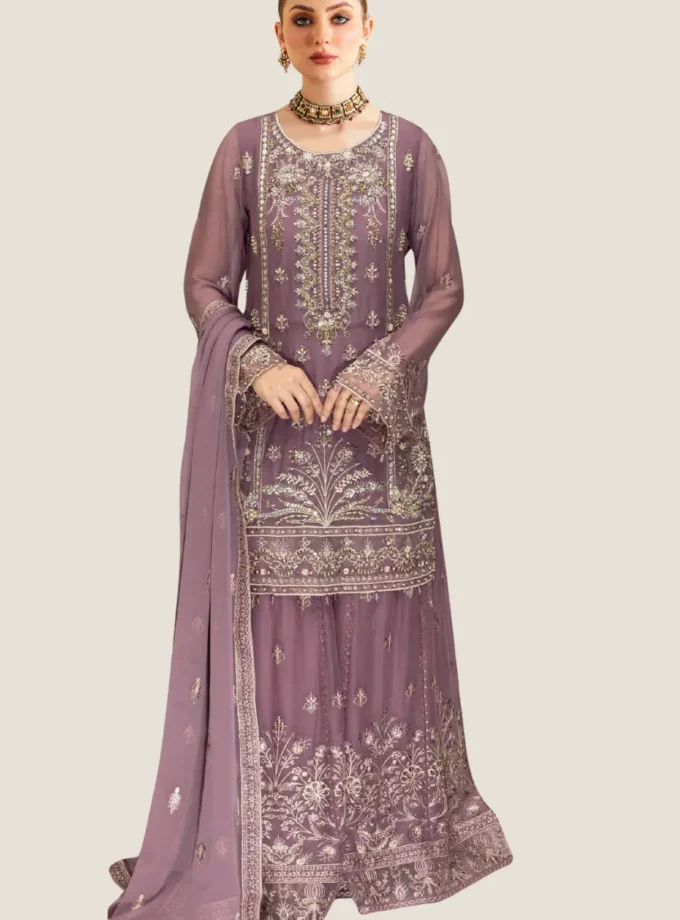 semi-stitched-3pc-embroidered-chiffon-sharara-dress-rg5