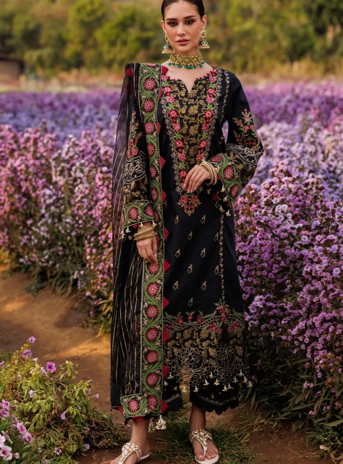 Unstitched 3Pc Digital Embroidered Lawn Dress by Charizma C 01