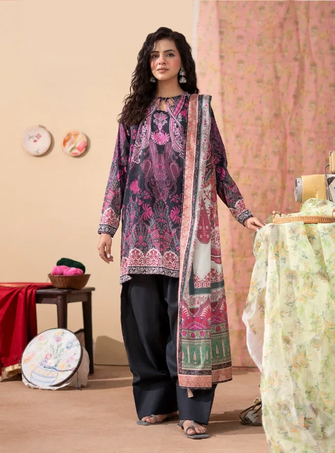 Unstitched 3Pc Luxury Digital Printed Lawn Dress Araz by GullJee GJA 106