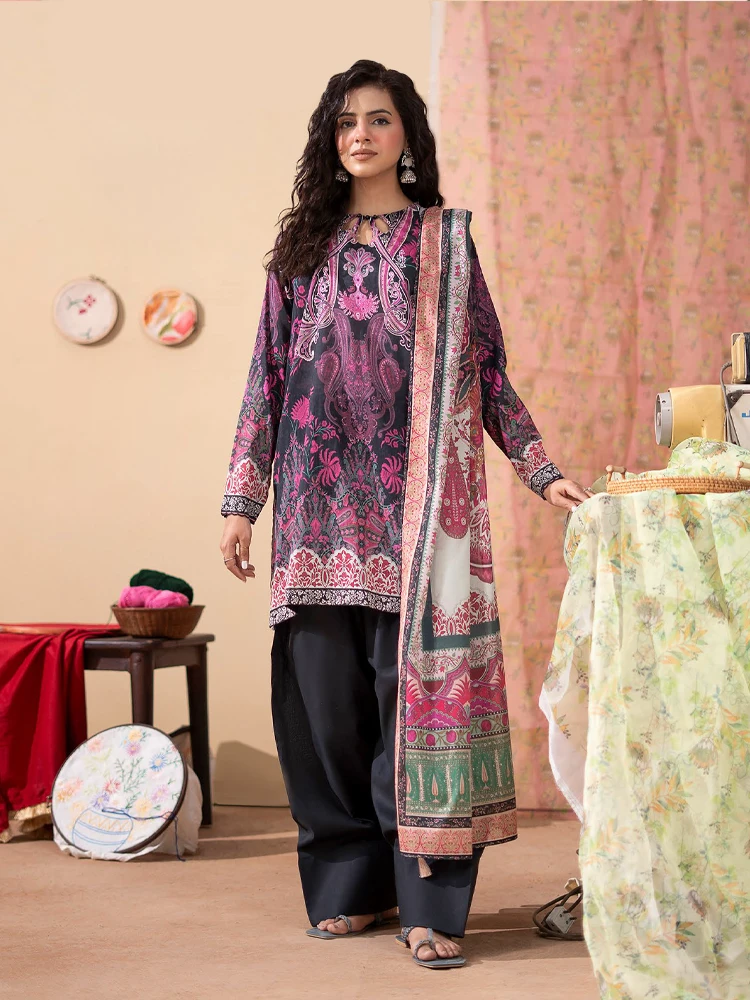 Unstitched 3Pc Luxury Digital Printed Lawn Dress Araz by GullJee GJA 106