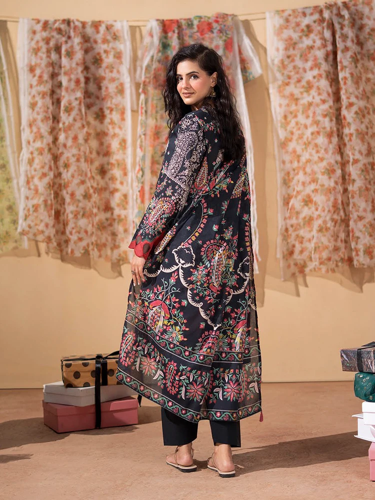 Unstitched 3Pc Luxury Digital Printed Lawn Dress Araz by GullJee GJA 112 - Image 3