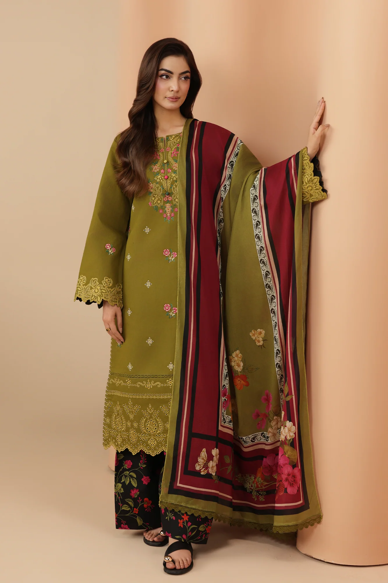 Unstitched 3Pc Embroidered Lawn Dress Jahaan by RajBari RBJ 10 - Image 3