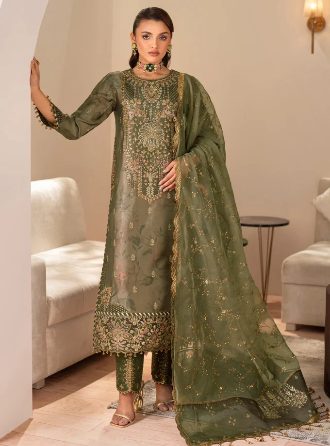 Unstitched 3Pc Embroidered Printed Shamoz Silk Dress Twilight by Alizeh 02
