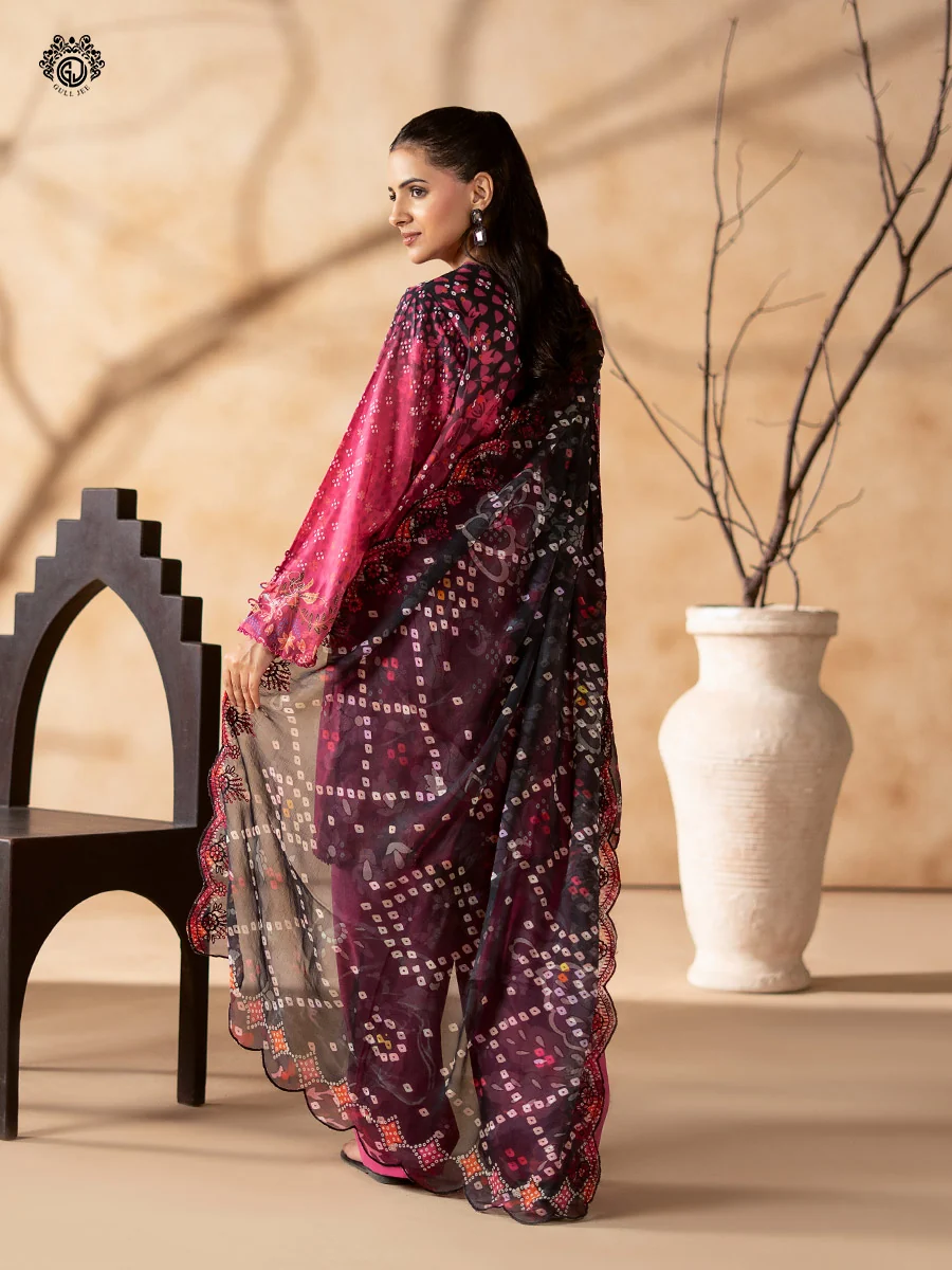Unstitched 3Pc Printed Lawn Dress GullJee Rang Pasand RP-1102 - Image 2
