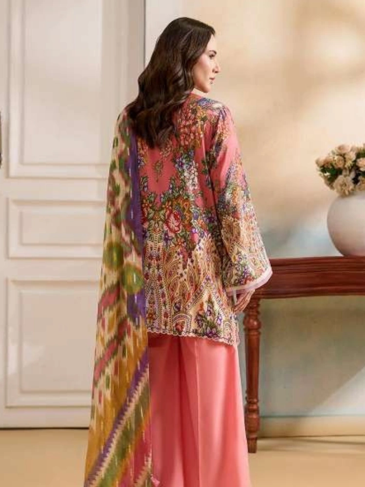 Unstitched 3Pc Printed Lawn Dress GullJee Marvi GJM-108 - Image 3