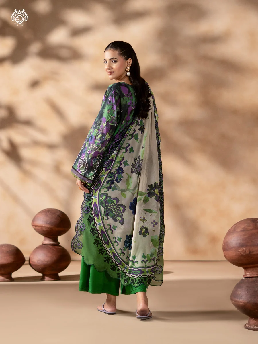 Unstitched 3Pc Printed Lawn Dress GullJee Rang Pasand RP-1108 - Image 2