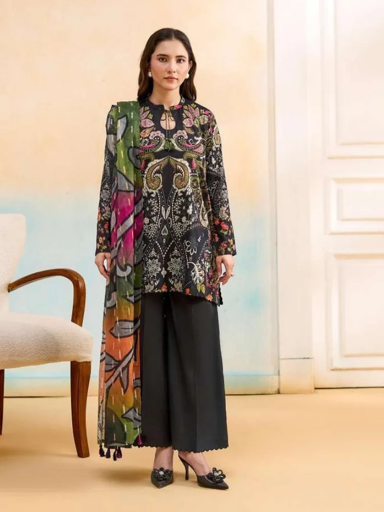 Unstitched 3Pc Printed Lawn Dress GullJee Marvi GJM-111