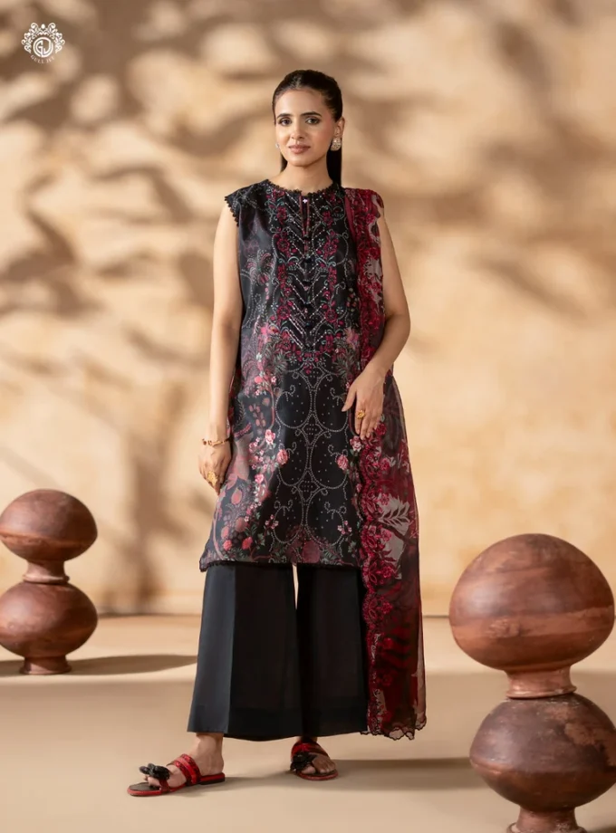 Unstitched 3Pc Printed Lawn Dress GullJee Rang Pasand RP-1109